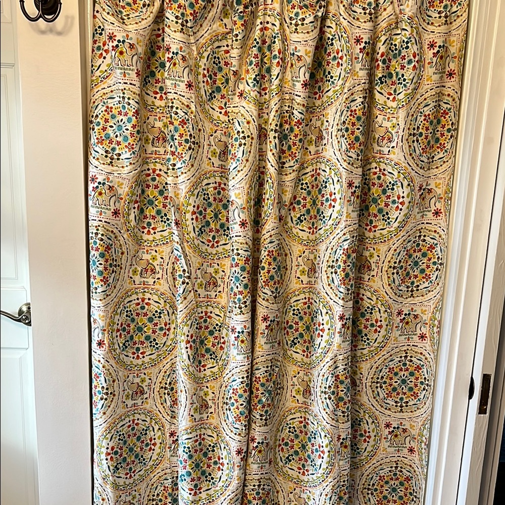 Colorful Patterned Shower Curtain